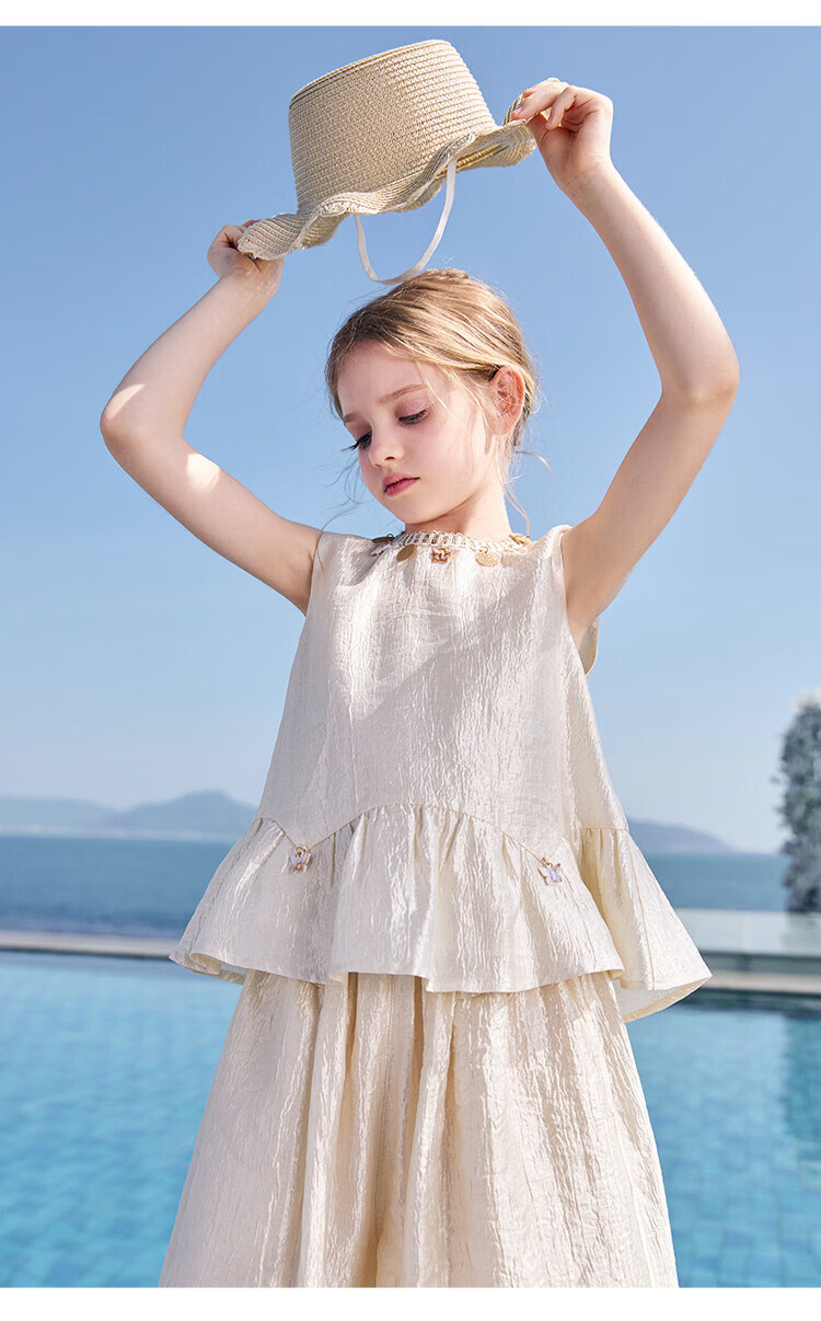 CHANZUIGOU Girls' Bohemian Vacation Set 2026 Summer New Elegant Sweet Style 20